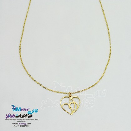 Gold Necklace - Heart Design-MM0957